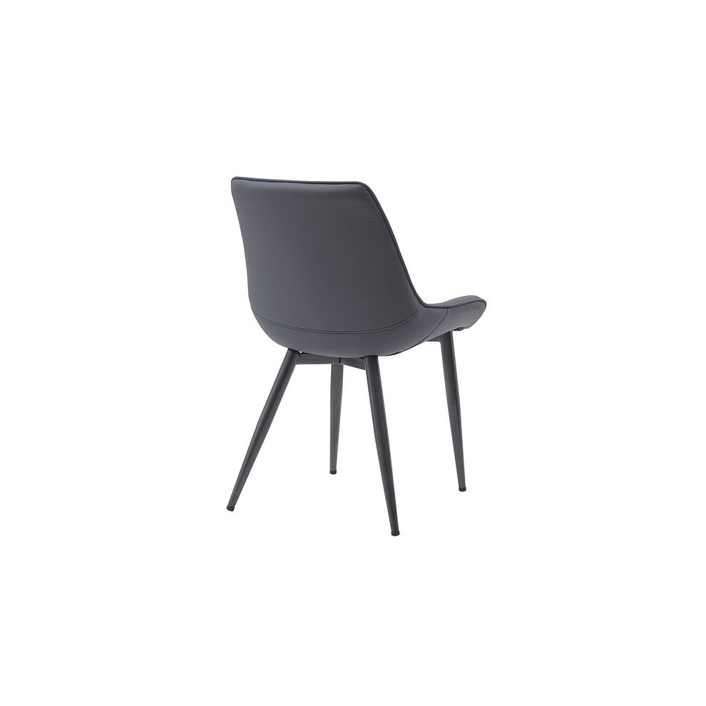MMT Furniture Designs Set of 2 Grey Bucket Style Dining Chair with Black Legs - image 3