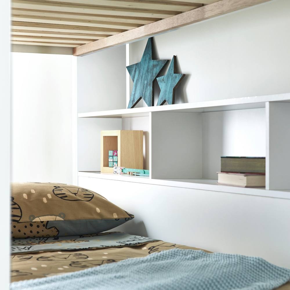 Oliver White Single Drawer Storage Bunk Bed with Orthopaedic Mattresses - image 5