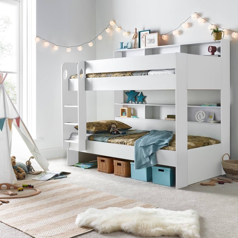 Oliver White Single Drawer Storage Bunk Bed with Pocket Mattresses - image 2