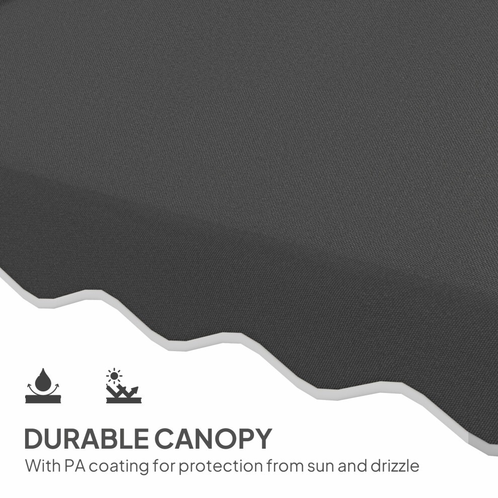 Outsunny Black Cantilever Garden Parasol with Cross Base 2.5m - image 4
