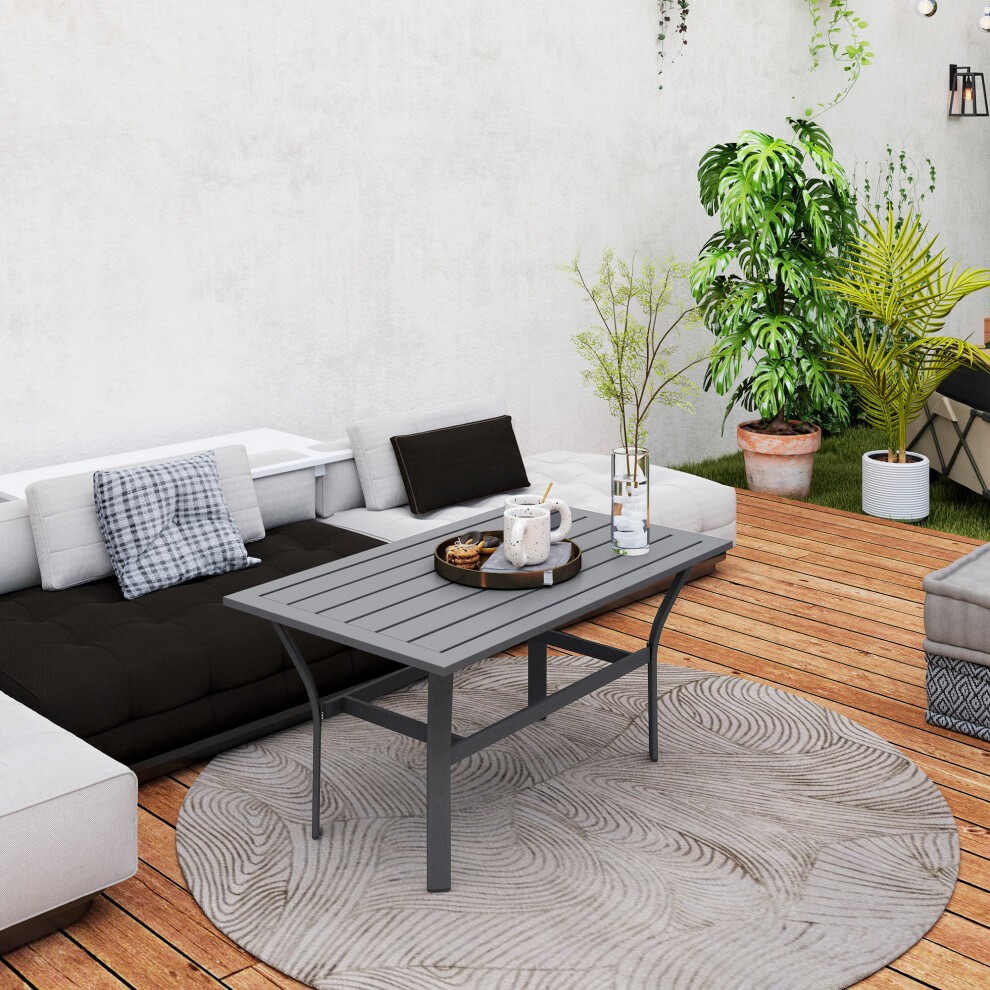 Outsunny Dark Grey Garden Coffee Table - image 4