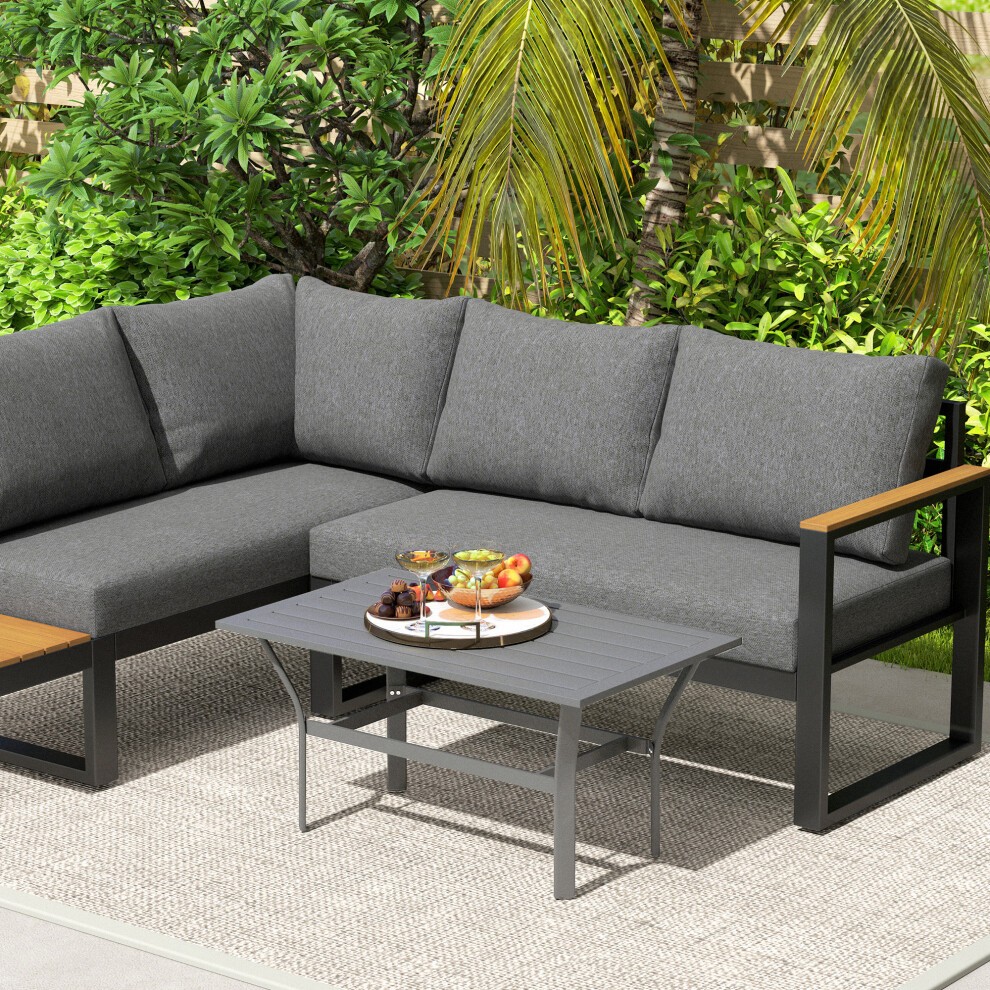 Outsunny Dark Grey Garden Coffee Table - image 5