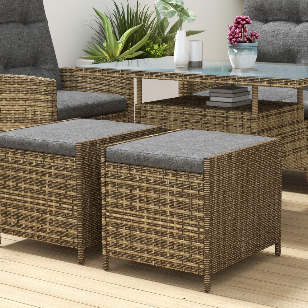Outsunny Grey 6 Seater Rattan Furniture Set - image 5