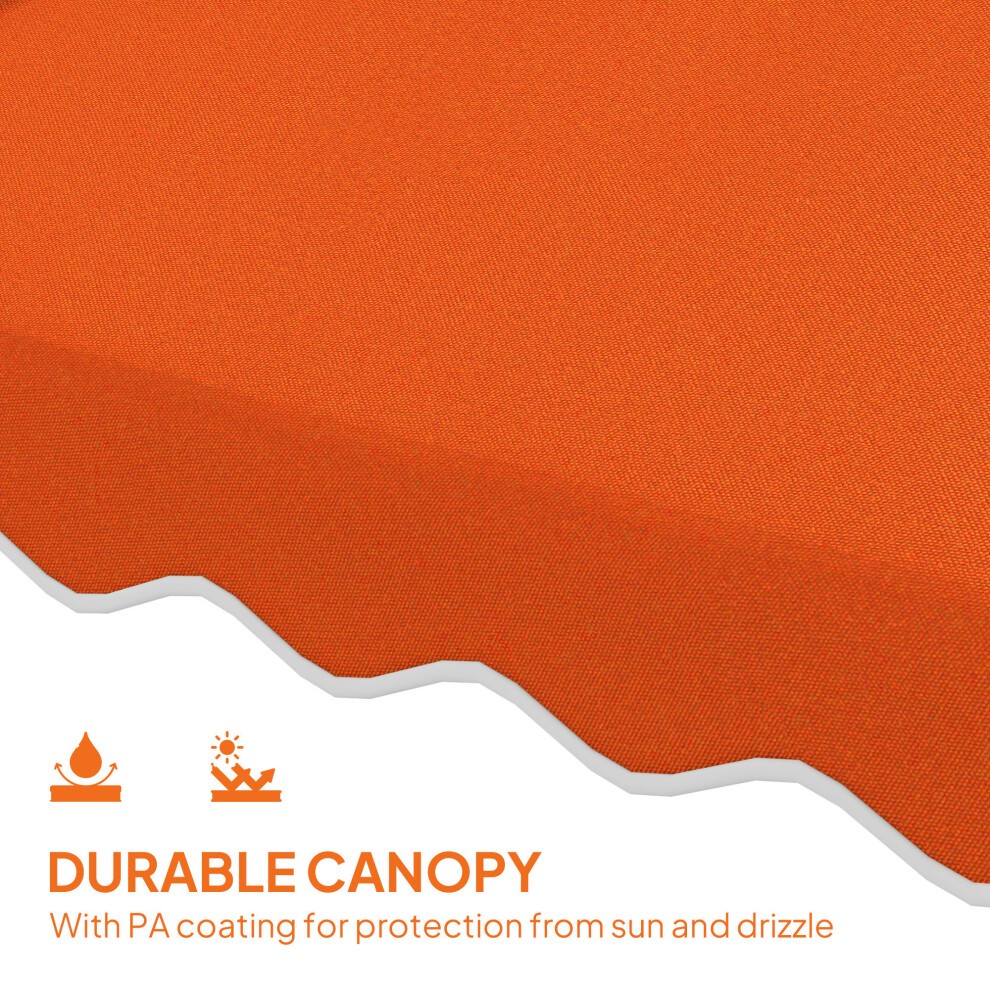 Outsunny Orange Cantilever Garden Parasol with Cross Base 2.5m - image 4