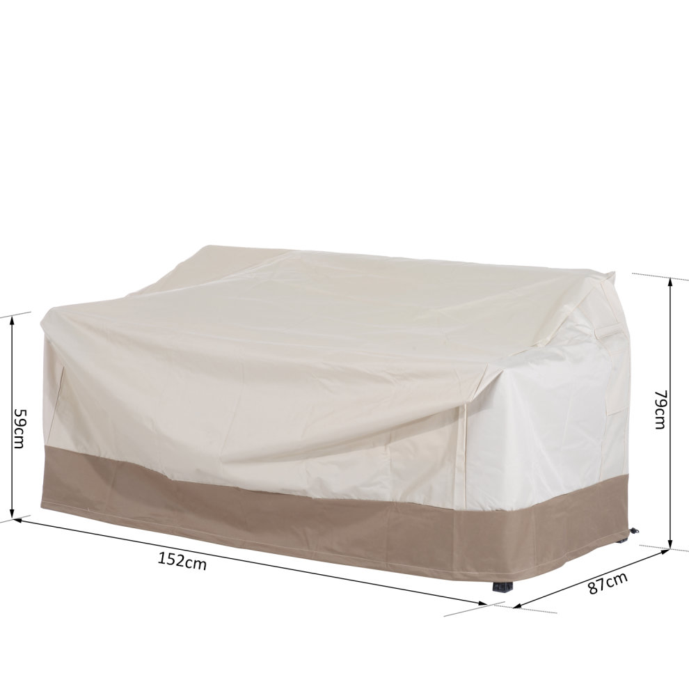 Outsunny Outdoor Furniture Cover for 3 Seat Rattan Chair, Waterproof 600D Oxford Cloth, 152 x 87 x 58-79 cm Aosom UK - image 2