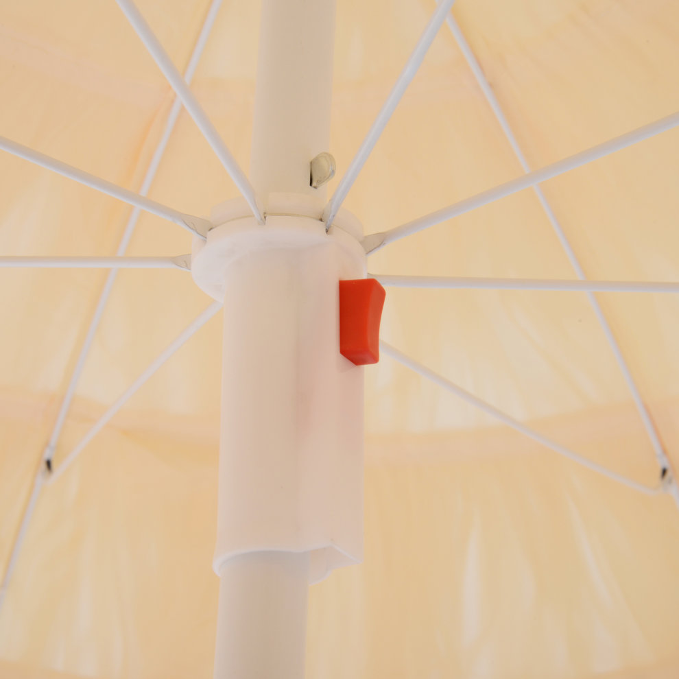 Outsunny Waterproof Patio Garden Hawaii Beach Sun Umbrella Sunshade Hawaiian Folding Tilting Crank Parasol (Wheat) Aosom UK - image 4