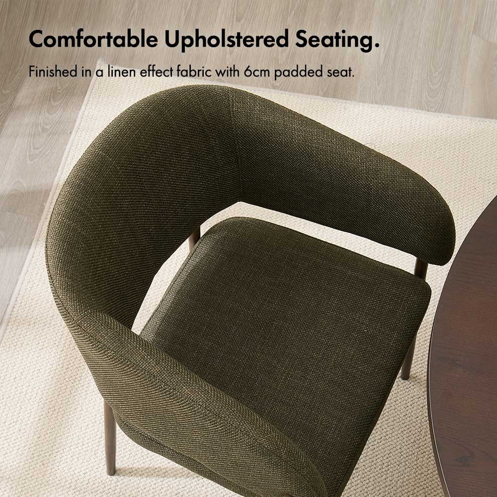Oxford Set of 4 Mid-Century Dining Chairs – Green - image 2