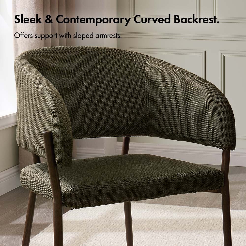 Oxford Set of 4 Mid-Century Dining Chairs – Green - image 3