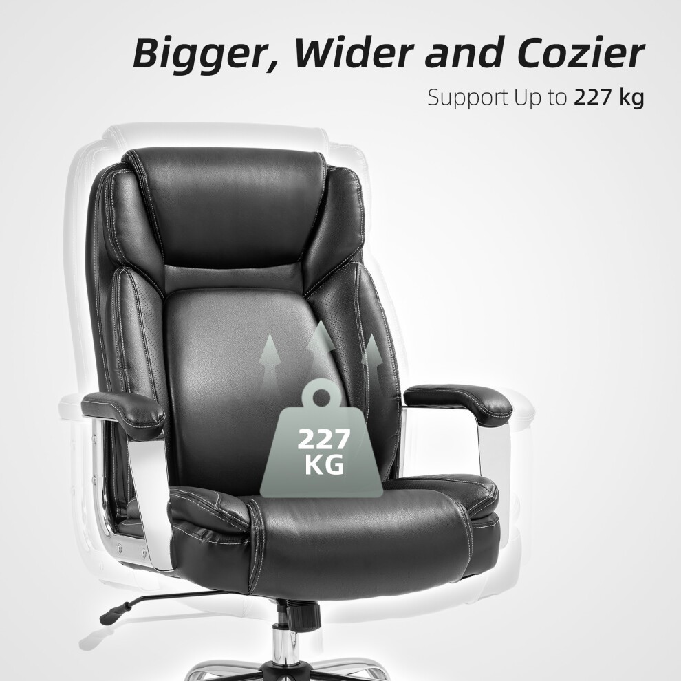 Portland Black Faux Leather Adjustable Height Office Chair - image 2