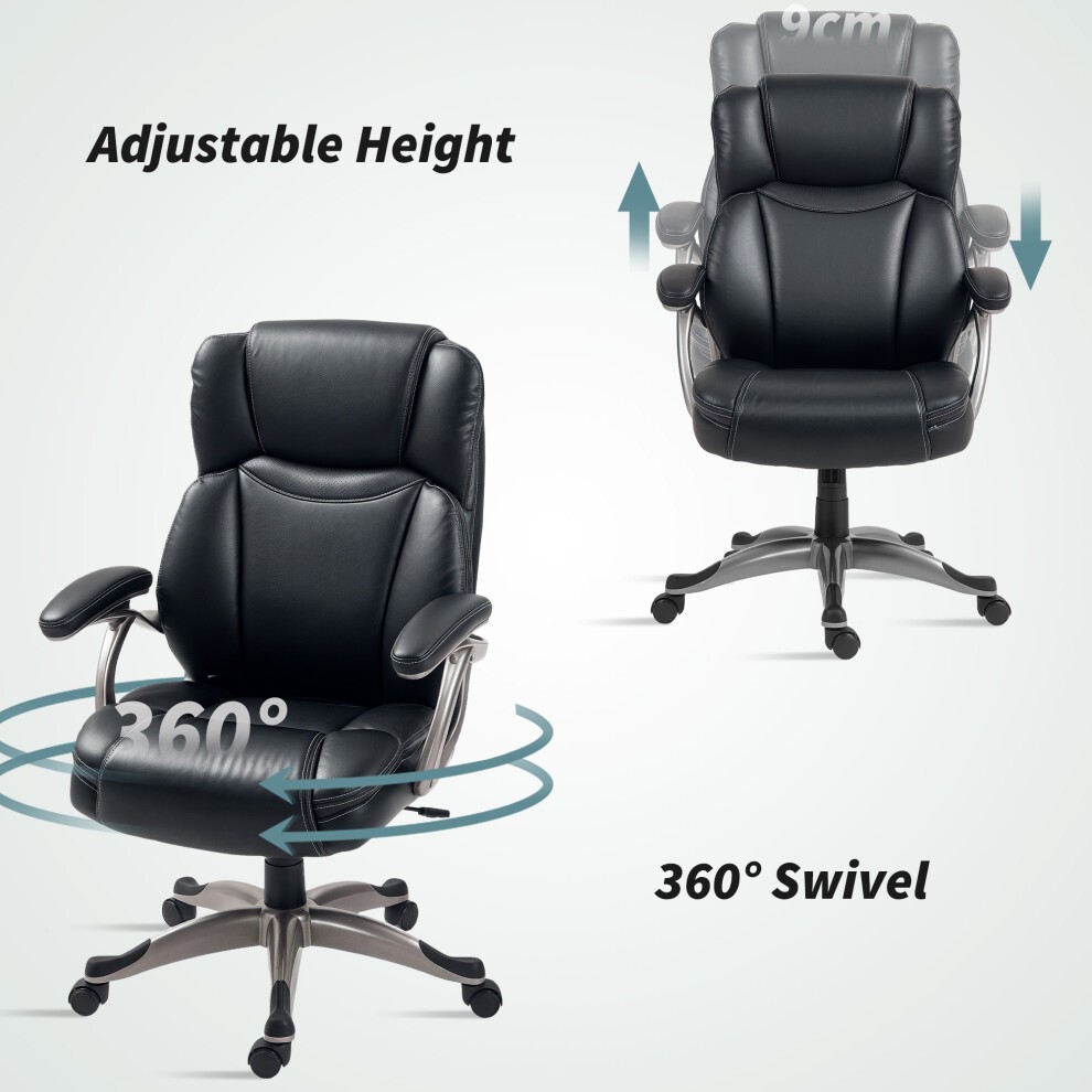 Portland Black PU Leather Tilting Executive Office Chair - image 5