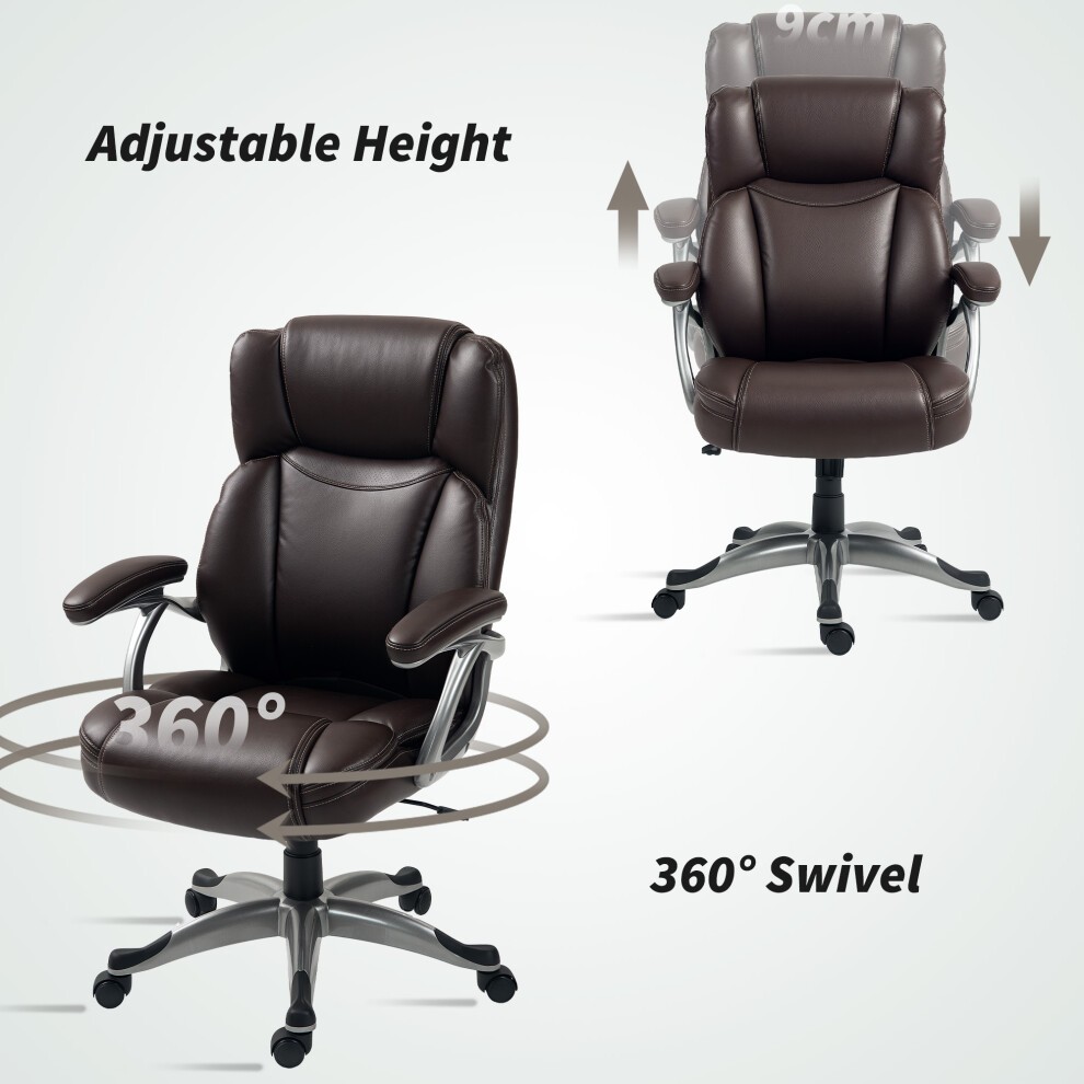 Portland Brown PU Leather Tilting Executive Office Chair - image 5