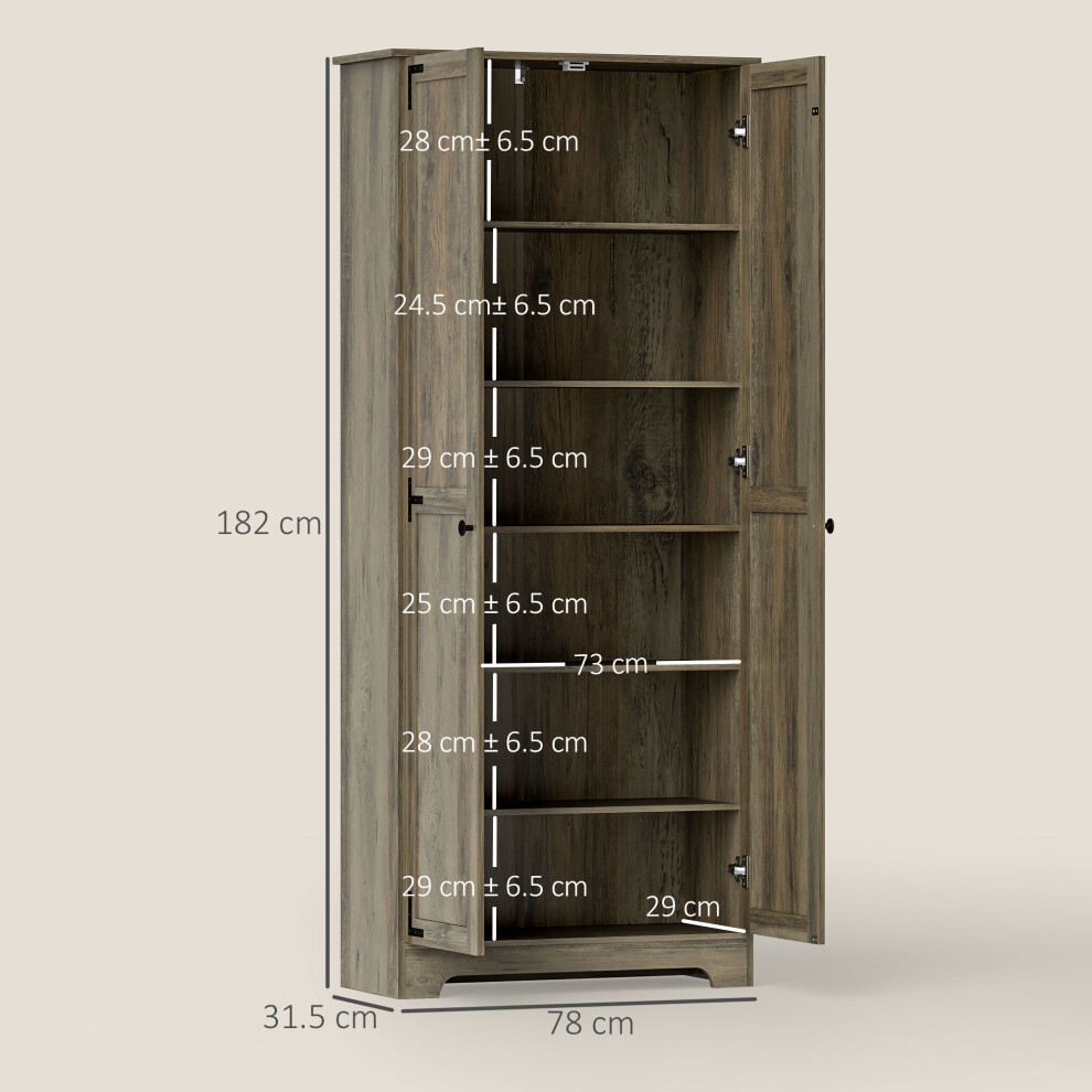 Portland Grey Wood Effect 2 Door Farmhouse Freestanding Kitchen Storage Cabinet - image 2