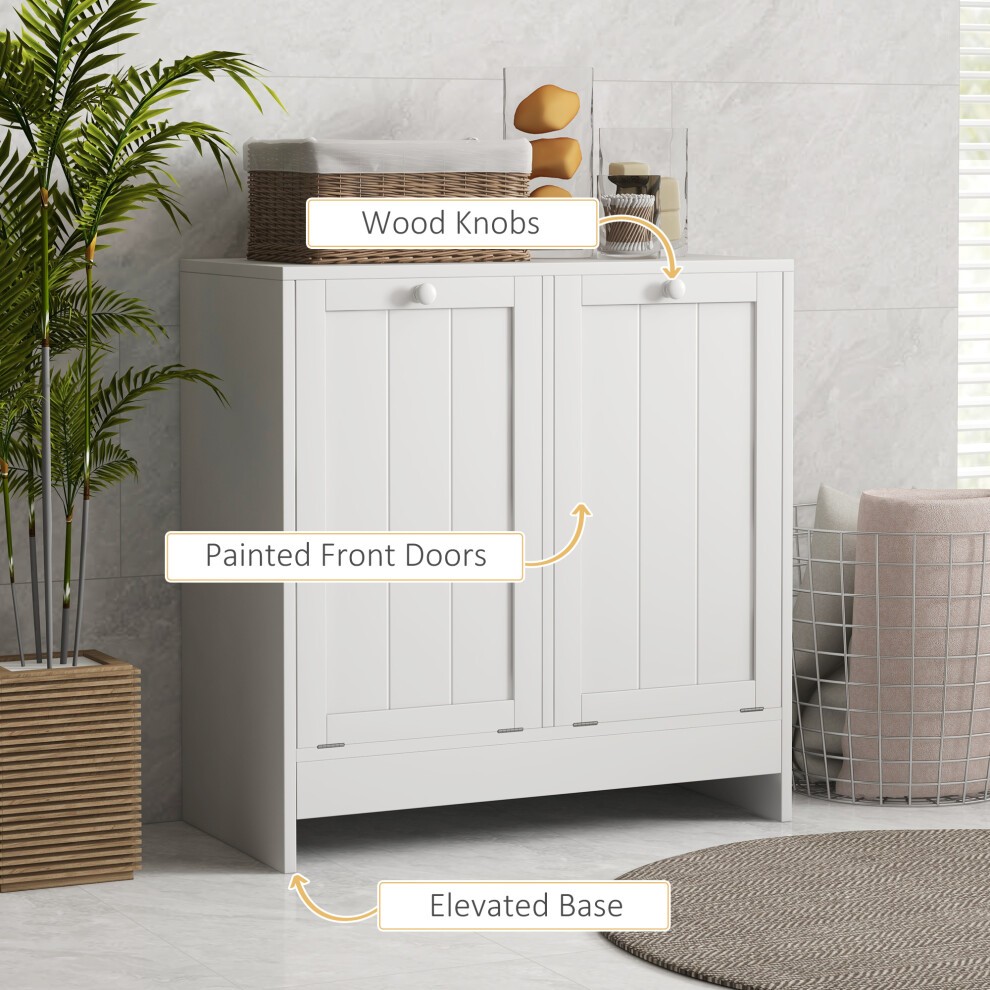 Portland Kleankin 2 Door White Tilt Out Laundry Storage Cabinet - image 4