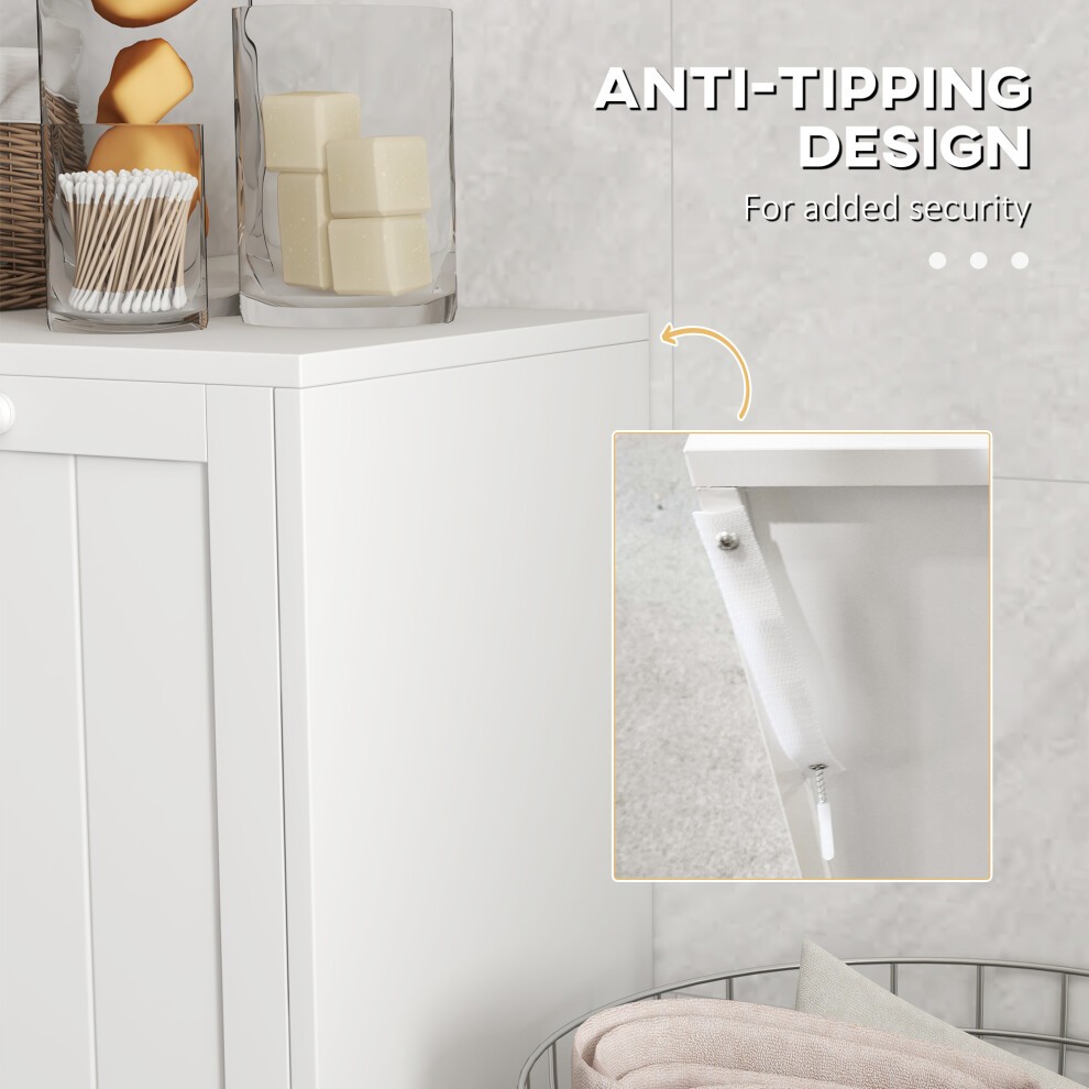 Portland Kleankin 2 Door White Tilt Out Laundry Storage Cabinet - image 5