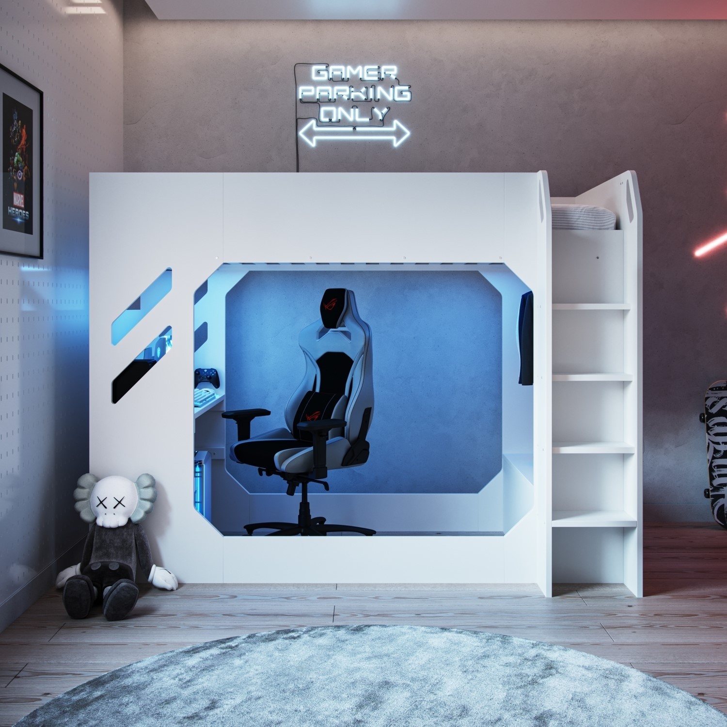 Recoil Shuttle White Single High Sleeper - image 2