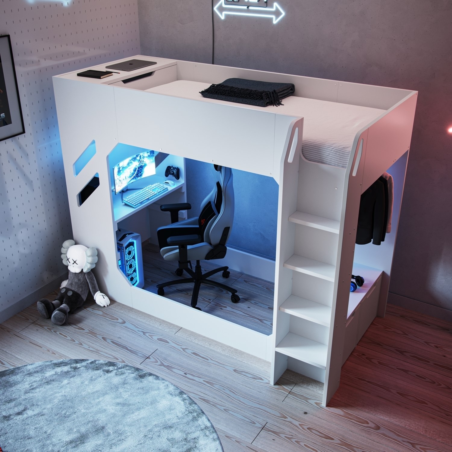 Recoil Shuttle White Single High Sleeper - image 3