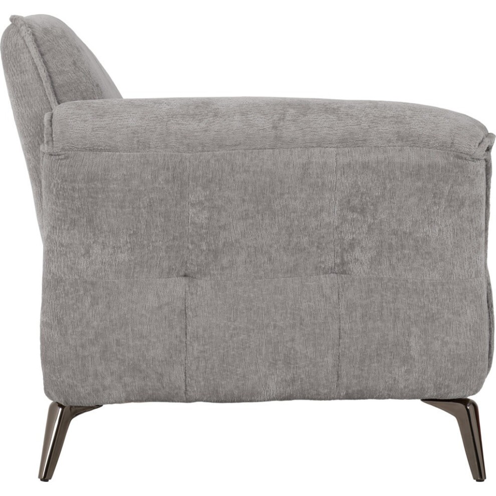 Seconique Amalfi Single Seater Grey Fabric Chair - image 3