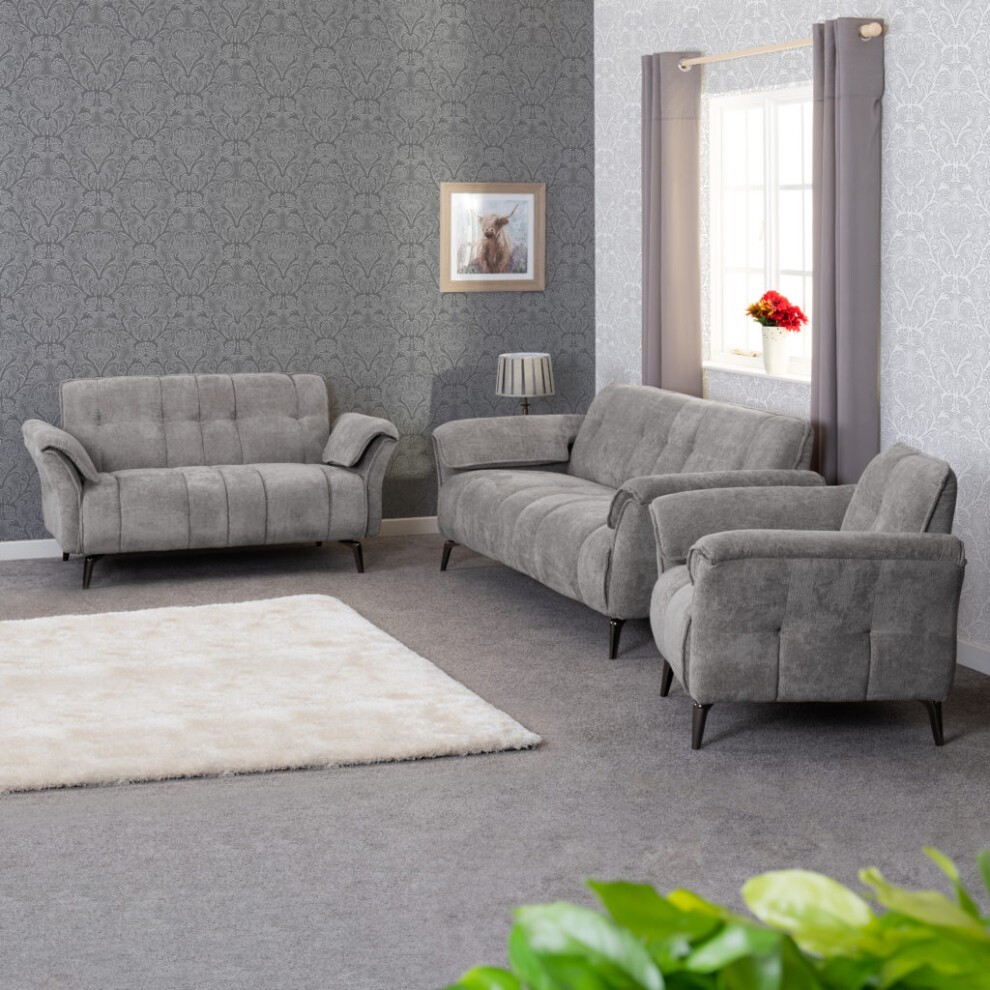 Seconique Amalfi Single Seater Grey Fabric Chair - image 5