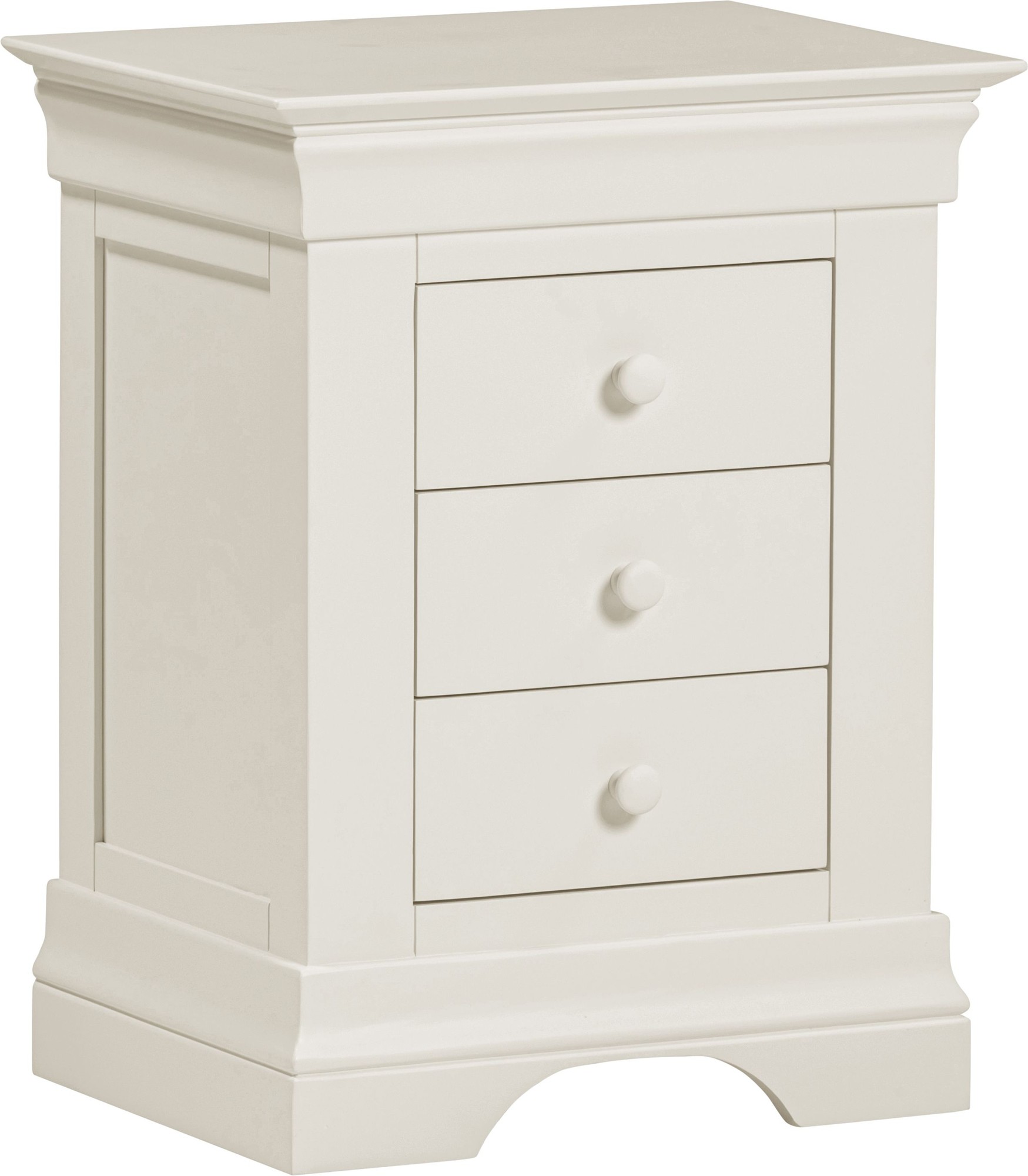 Seconique Bordeaux 3 Drawer Ivory Bedside Table - image 3
