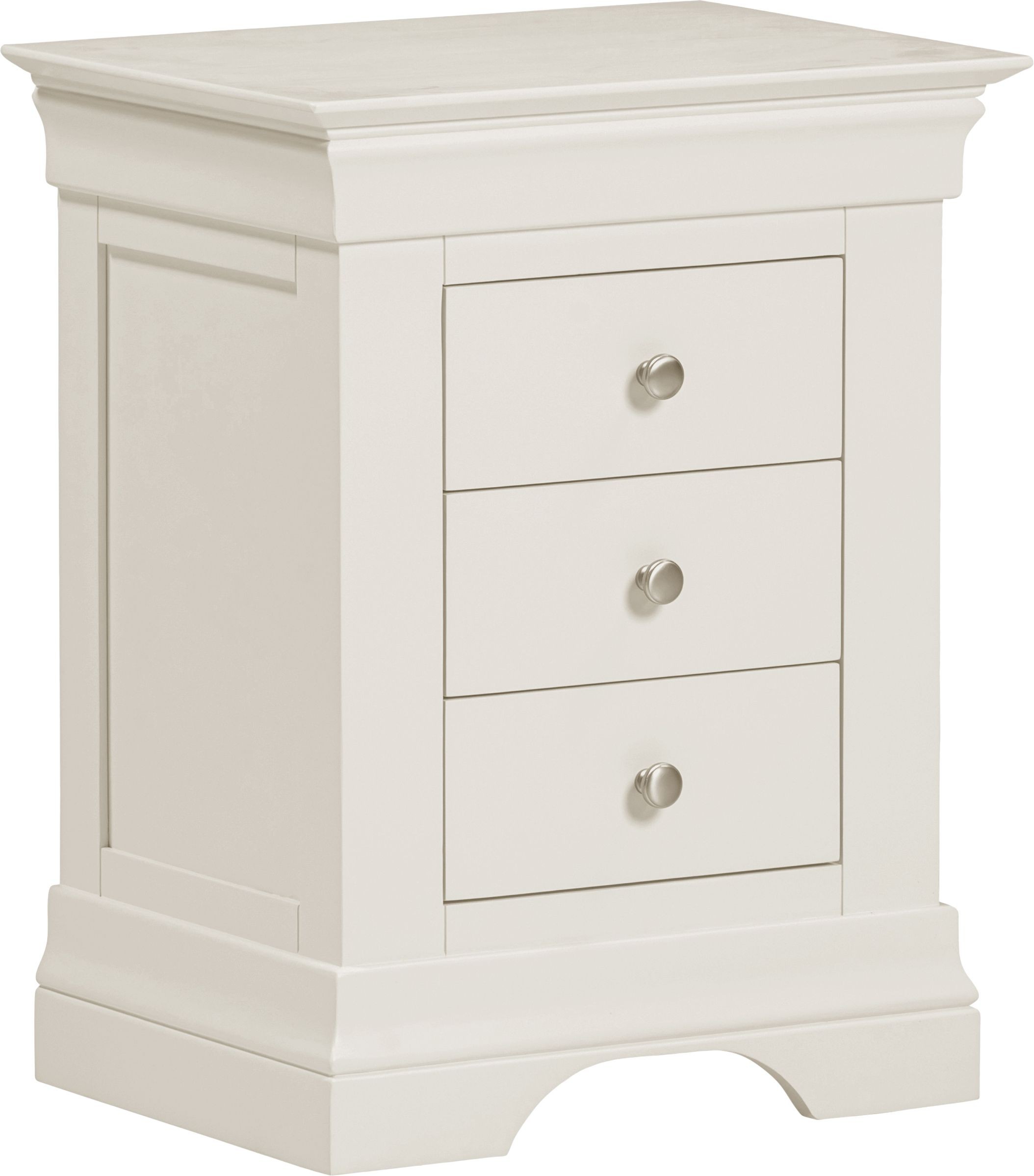 Seconique Bordeaux 3 Drawer Ivory Bedside Table - image 4