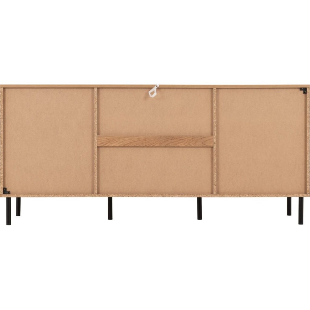 Seconique Leon 2 Door 3 Drawer Medium Oak Effect Sideboard - image 2