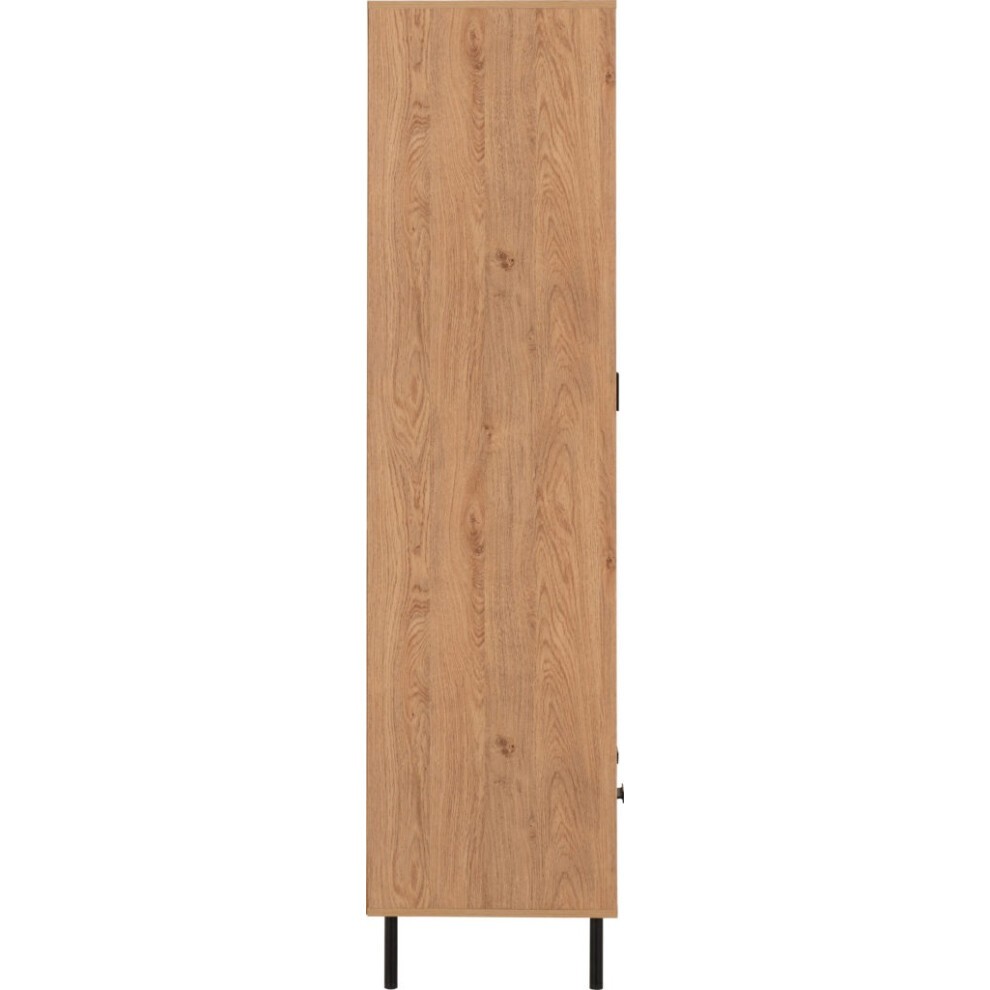 Seconique Leon 2 Door Single Drawer Medium Oak Effect Wardrobe - image 4