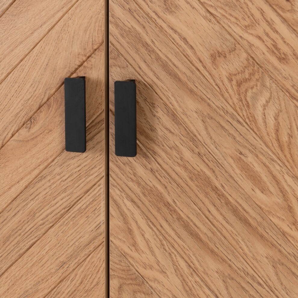 Seconique Leon 2 Door Single Drawer Medium Oak Effect Wardrobe - image 5
