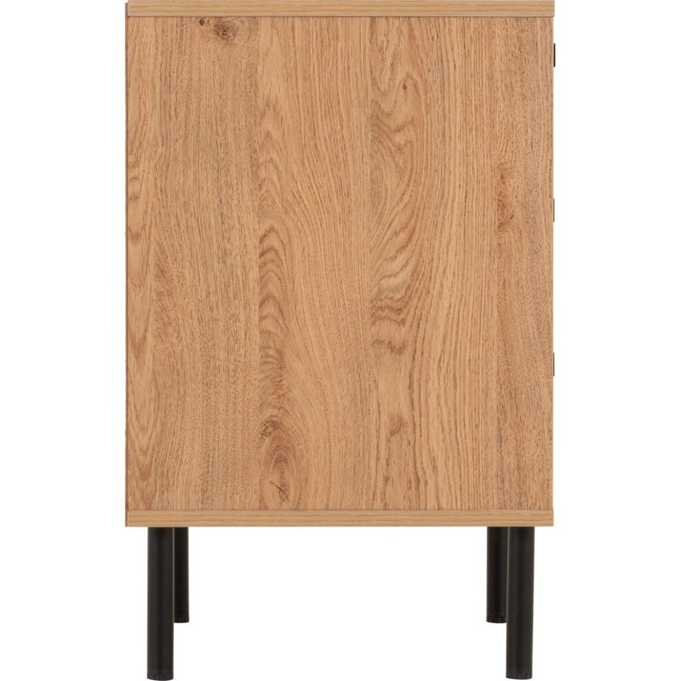 Seconique Leon 3 Drawer Medium Oak Effect Bedside Table - image 5