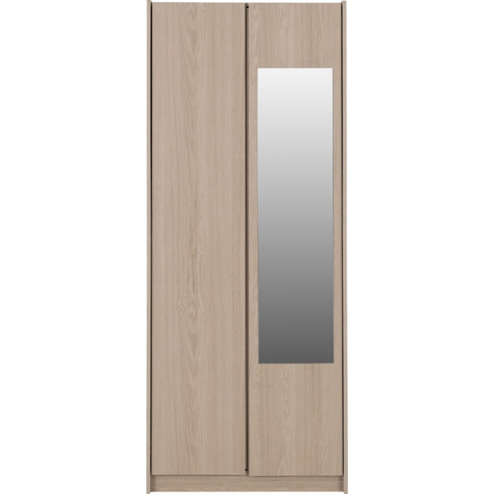 Seconique Paris 2 Door Smoked Ash Effect Mirror Wardrobe - image 2