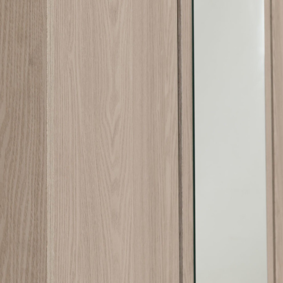 Seconique Paris 3 Door Smoked Ash Effect Mirror Wardrobe - image 5