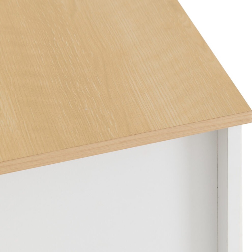 Seconique Portland 5 Drawer White and Oak Effect Chest of Drawers - image 4
