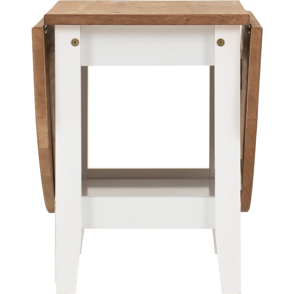 Seconique Santos Single Shelf Drop Leaf White Distressed Waxed Pine Coffee Table - image 4