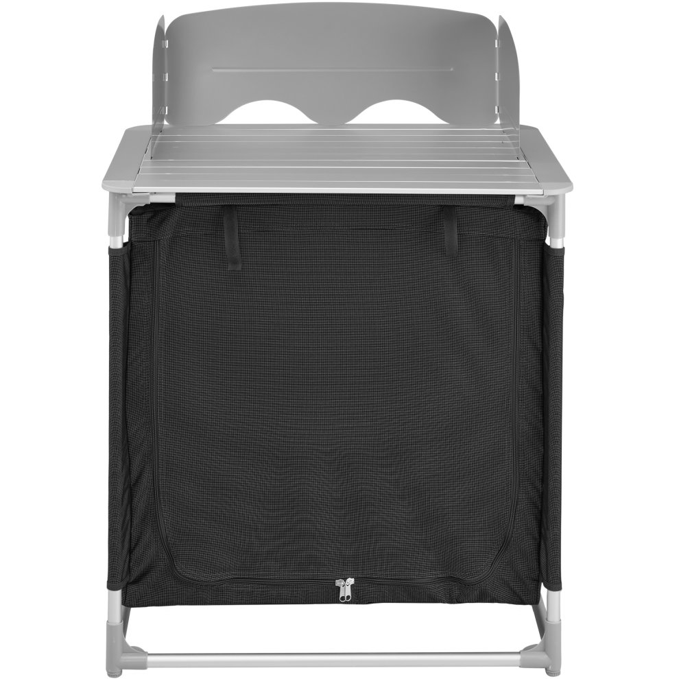 tectake 2 Shelf Black Folding Camping Kitchen Cabinet - image 3