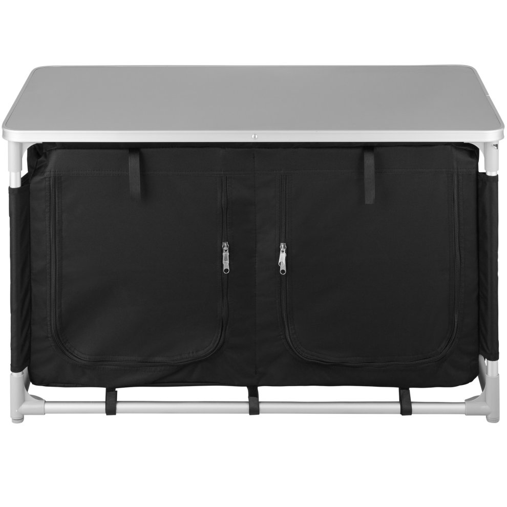 tectake 4 Shelf Black Folding Camping Kitchen Cabinet - image 3