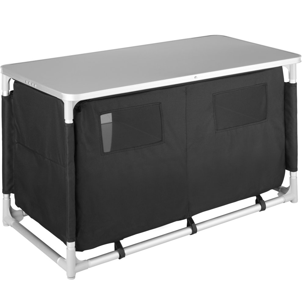tectake 4 Shelf Black Folding Camping Kitchen Cabinet - image 5
