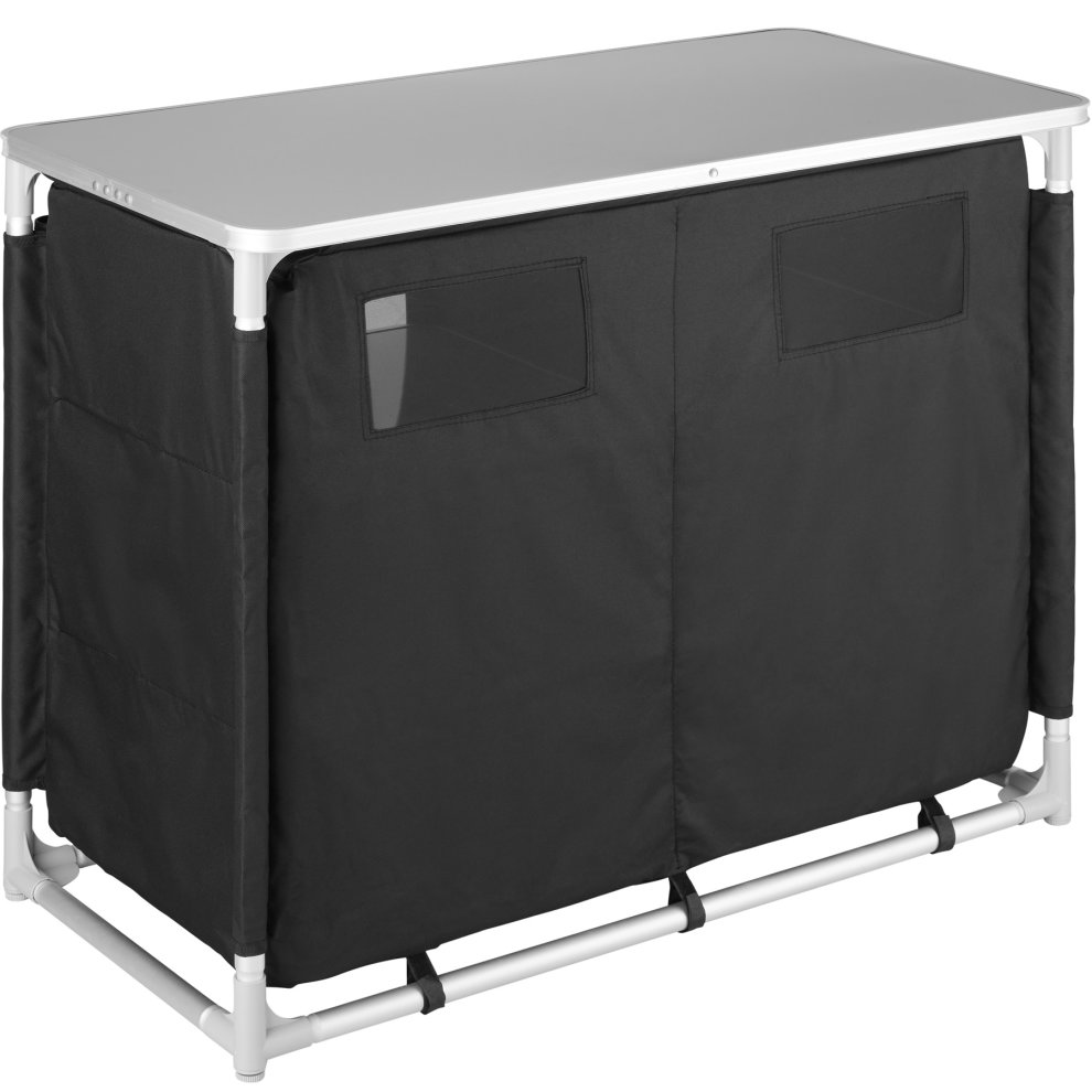 tectake 6 Shelf Black Folding Camping Kitchen Cabinet - image 5