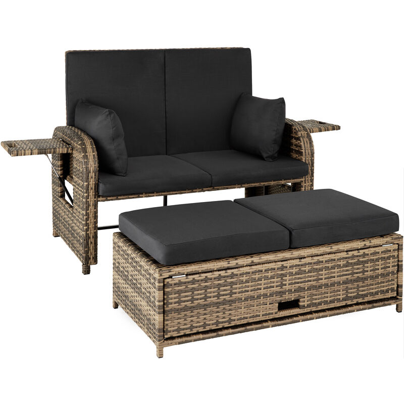 tectake Crete Nature 2 Seater Reclining Sofa - image 2