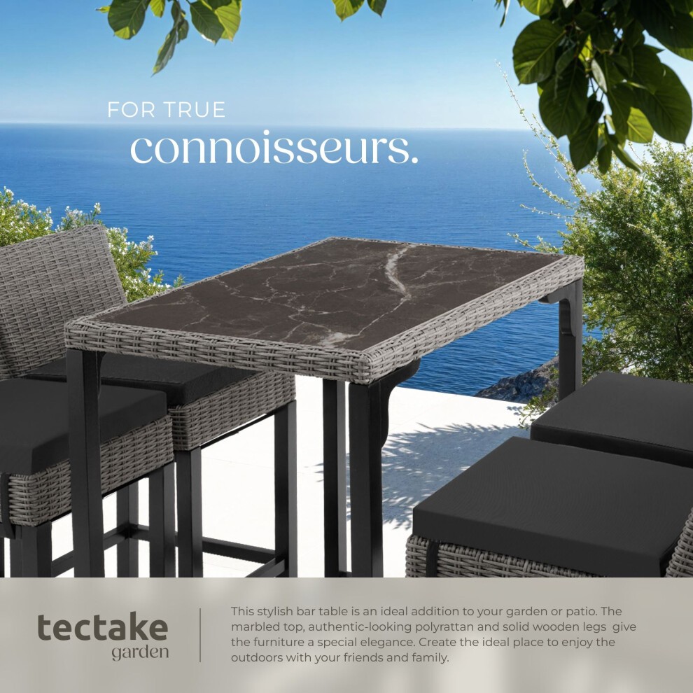 tectake Kutina Grey Garden Table - image 3