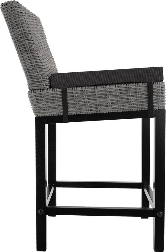 tectake Latina Grey Rattan Bar Stool - image 4