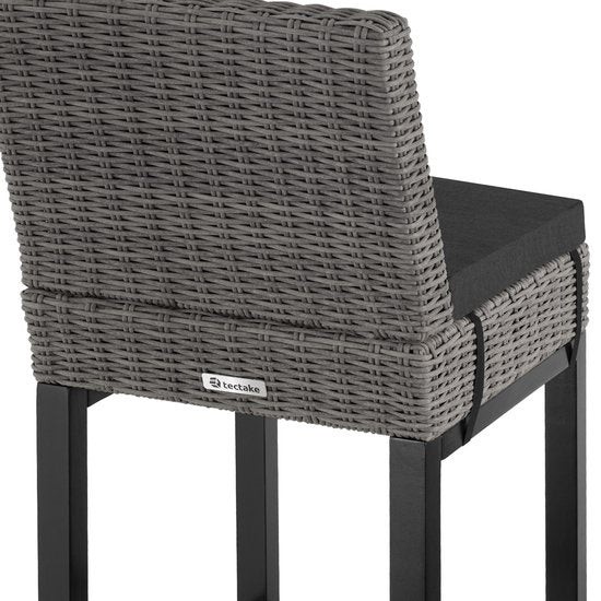 tectake Latina Grey Rattan Bar Stool - image 5