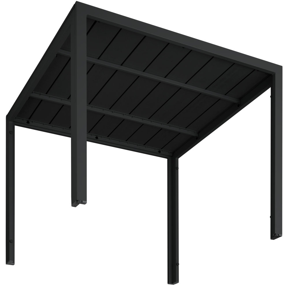 tectake Maren Black Aluminium Garden Table - image 2