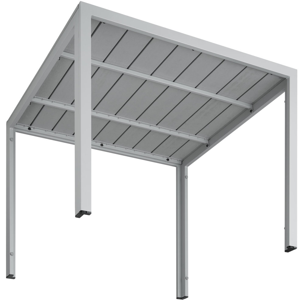 tectake Maren Silver Aluminium Garden Table - image 2