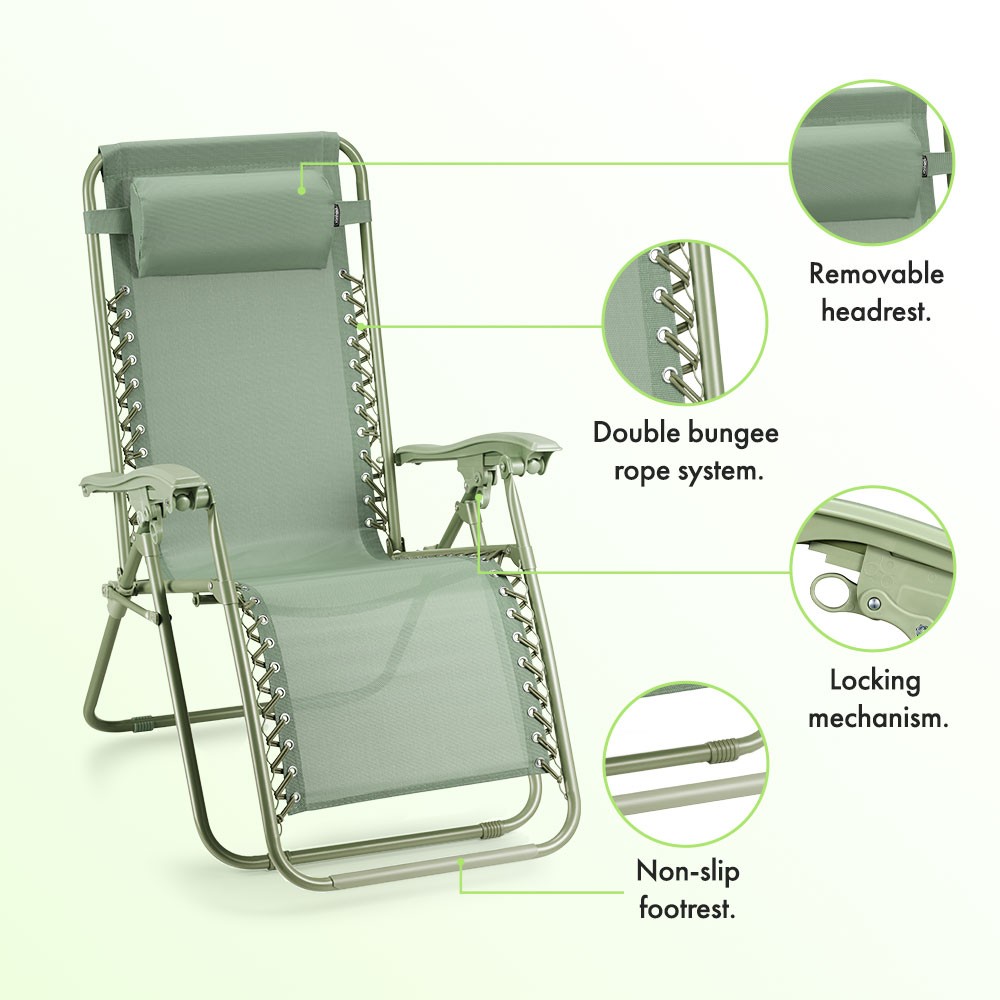 Verona Sage Green Zero Gravity Chair – Set of 2 - image 4