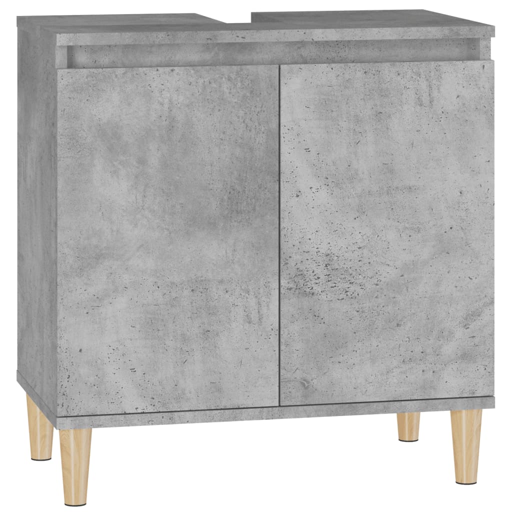 vidaXL 2 Door Concrete Grey Bathroom Sink Cabinet - image 2
