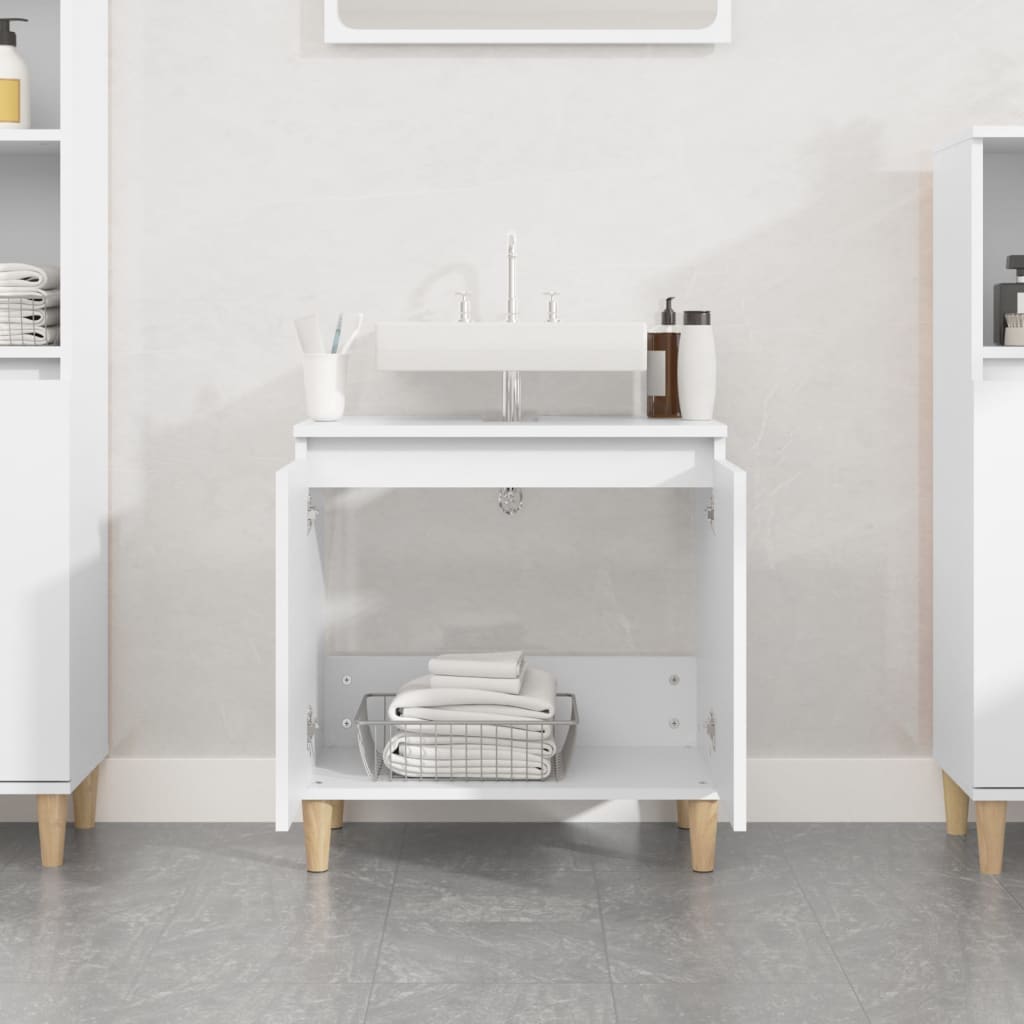 vidaXL 2 Door White Bathroom Sink Cabinet - image 3