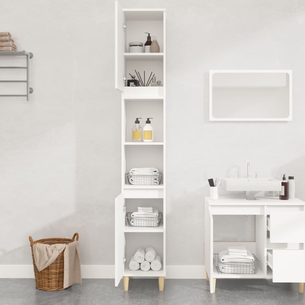 vidaXL 2 Door White Wooden Bathroom Cabinet - image 3