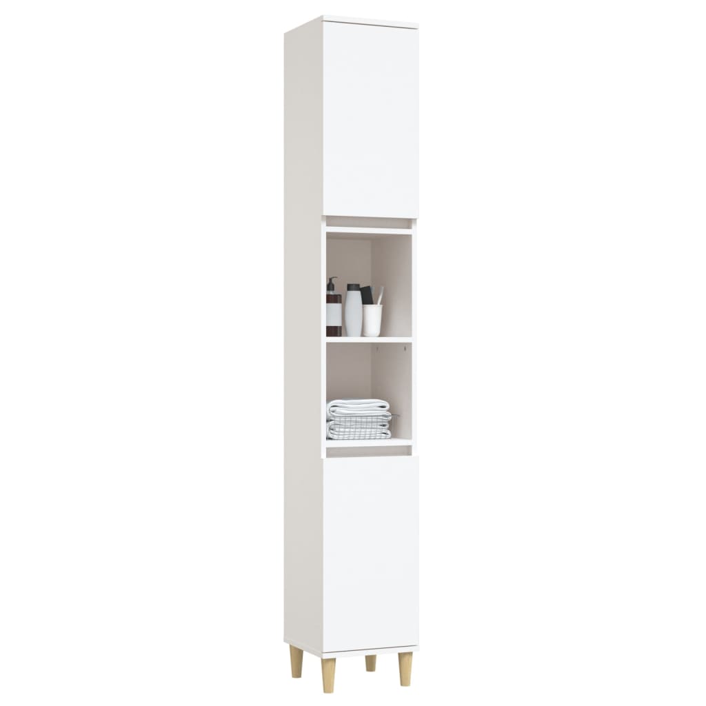 vidaXL 2 Door White Wooden Bathroom Cabinet - image 4