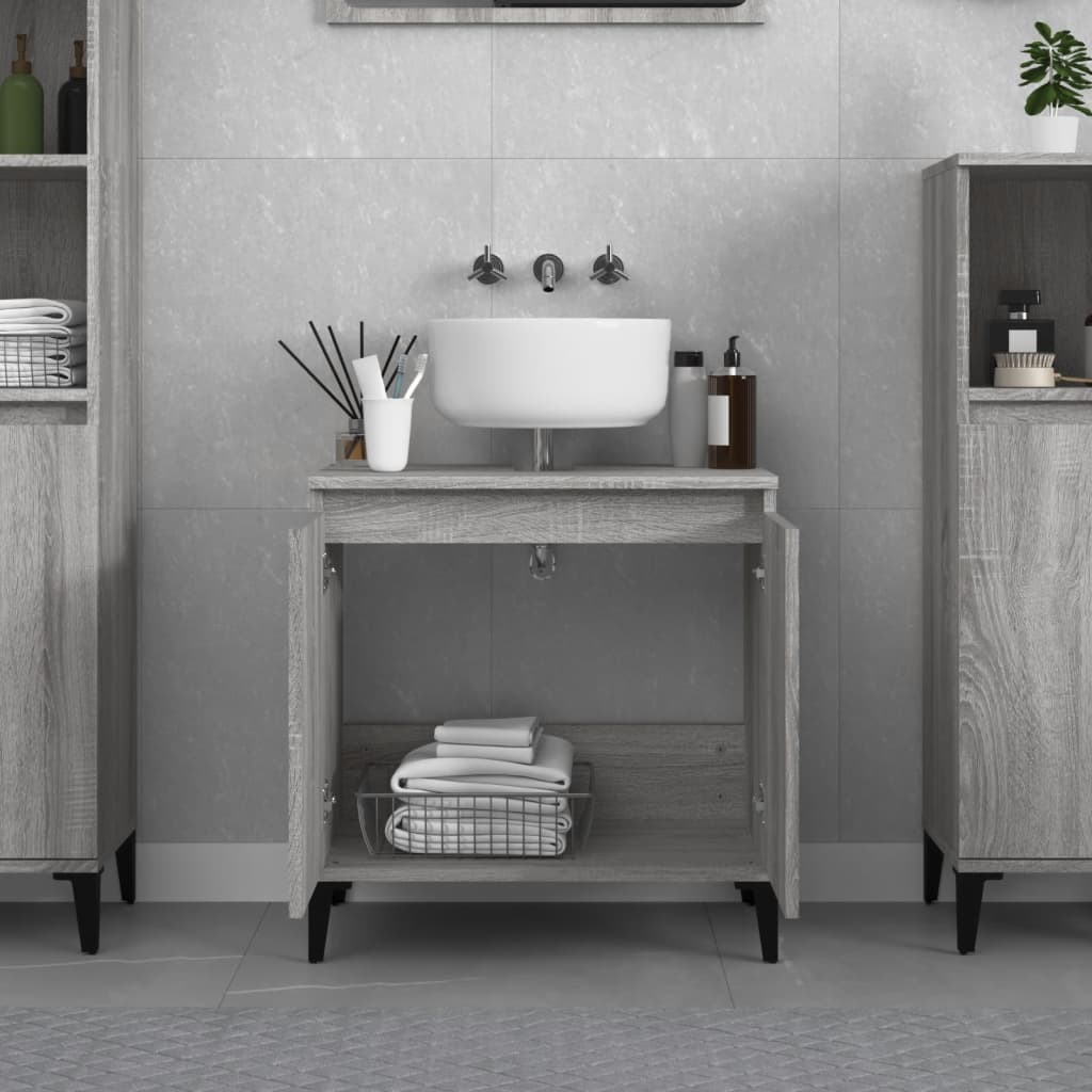 vidaXL 2 Door Wood Sonoma Oak Washbasin Cabinet - image 3