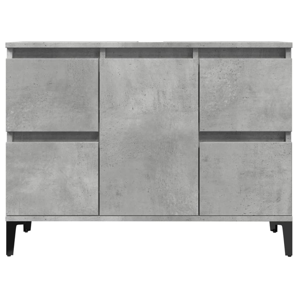 vidaXL Single Door 4 Drawers Concrete Grey Bathroom Sink Cabinet - image 4