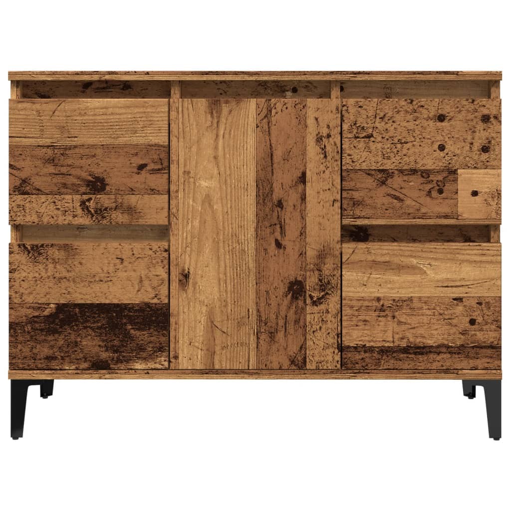 vidaXL Single Door 4 Drawers Old Wood Bathroom Sink Cabinet - image 4